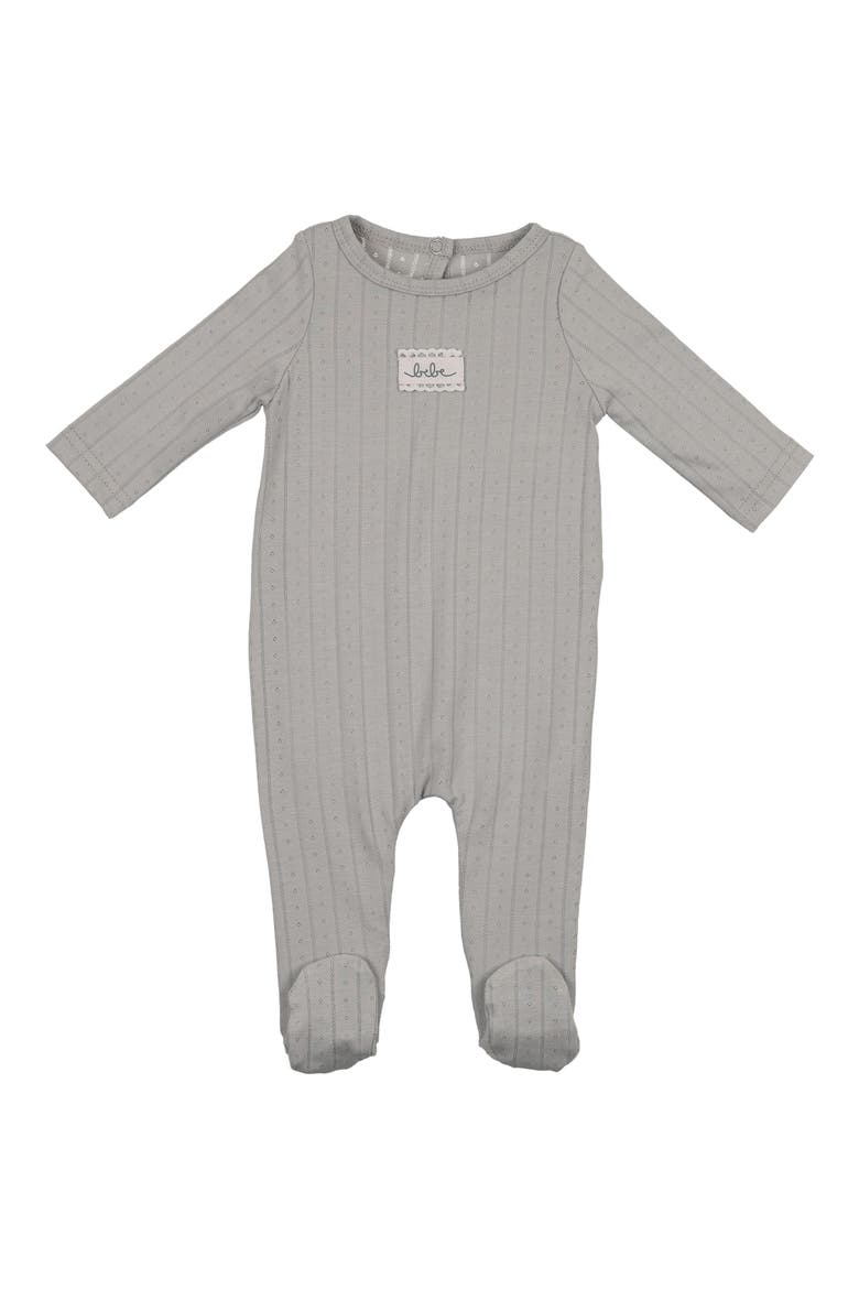 Bebe Pointelle Footie, Main, color, CLOUD