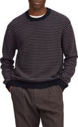 NN07 Russel Stripe Organic Cotton & Wool Crewneck Sweater