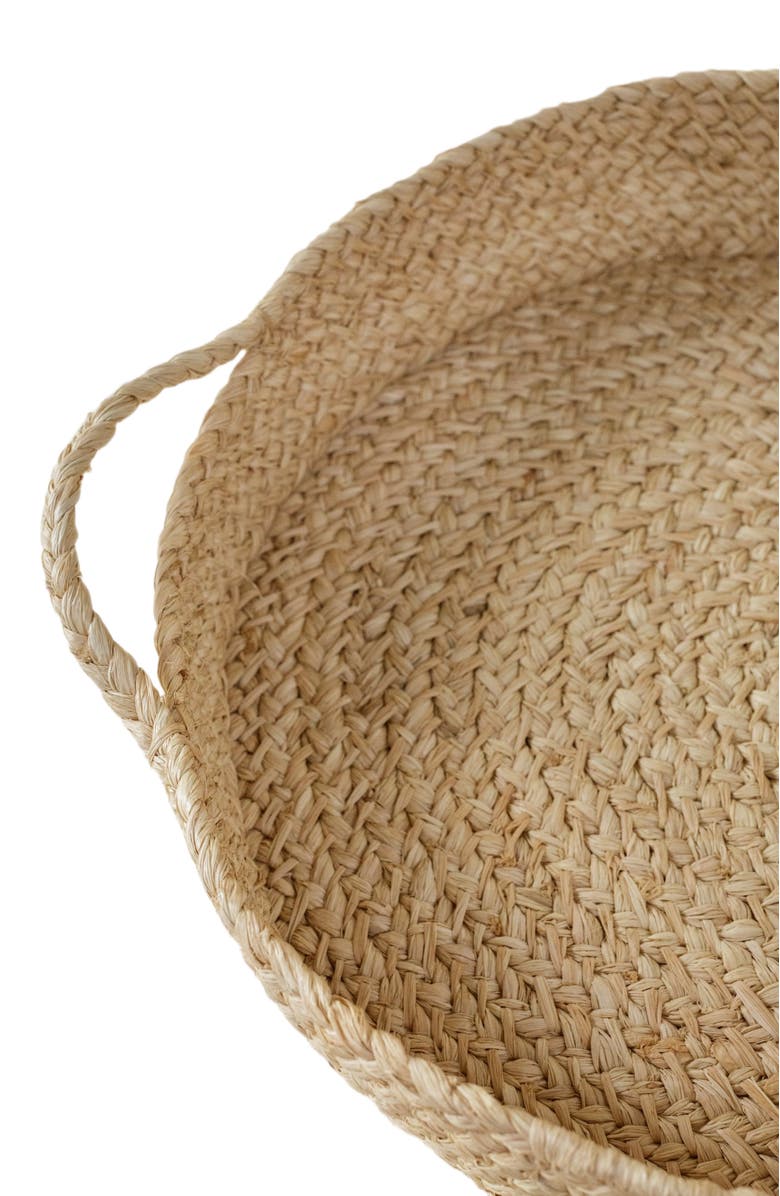 indego africa Braided Raffia Tray, Alternate, color, Natural