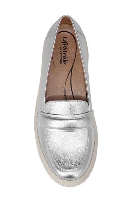 Shop Lifestride Geneva Slip-on Platform Sneaker In Silver