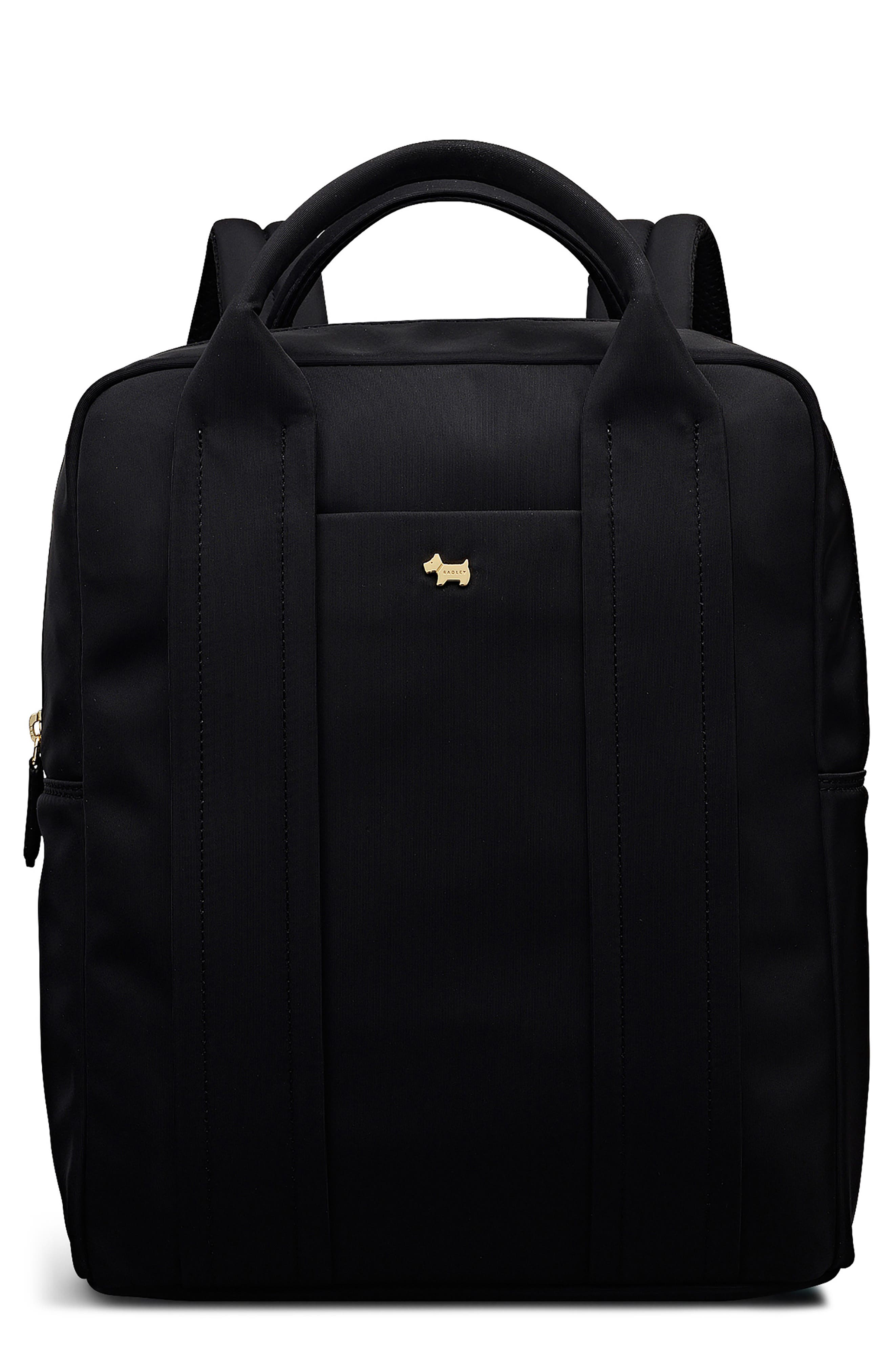 Radley Large Grove Close Recycled Polyester Backpack, Main, color, Black