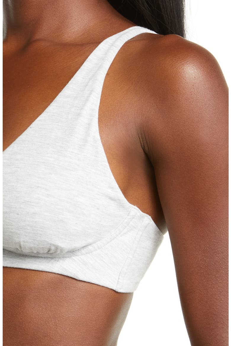 FeelFree Longline Bralette, Alternate, color, HEATHER GREY