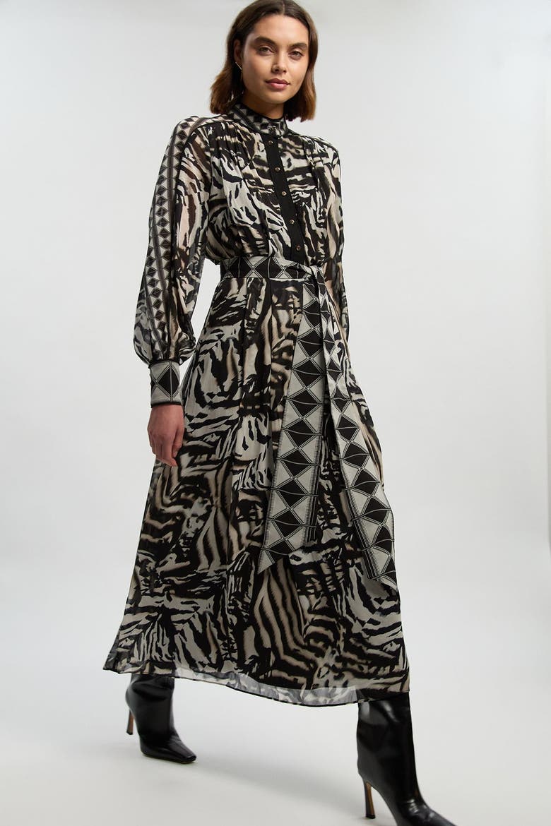 Animal Print Maxi Dress, Main, color, Animal