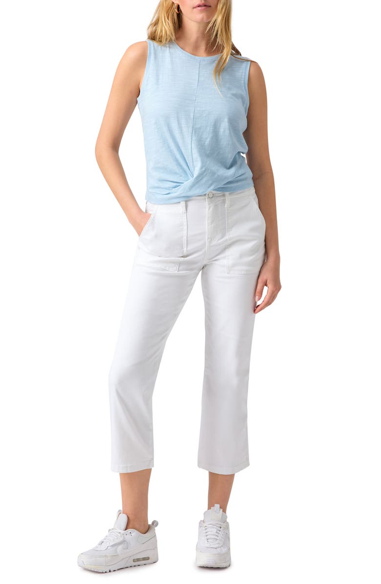 Sanctuary Vacation Crop High Rise Wide Leg Pants, Alternate, color, White