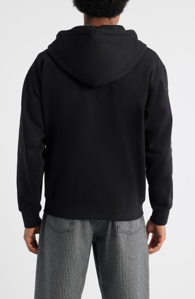 Obey Rose Cotton Blend Graphic Zip Hoodie, Alternate, color, Black