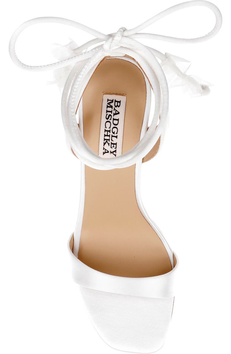 Badgley Mischka Collection Westminster Ankle Wrap Sandal, Alternate, color, White Satin