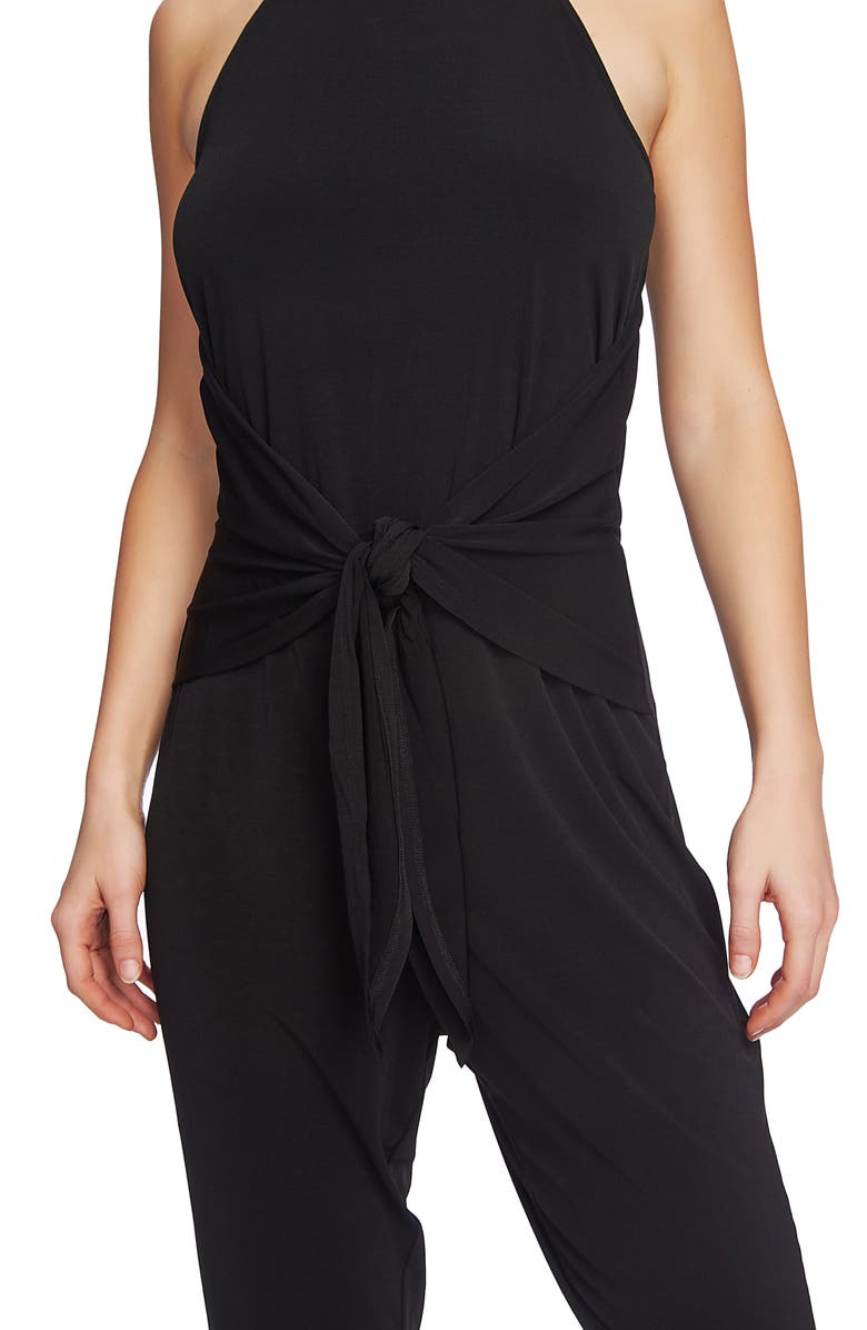 1.STATE Halter Neck Knit Jumpsuit, Alternate, color, 