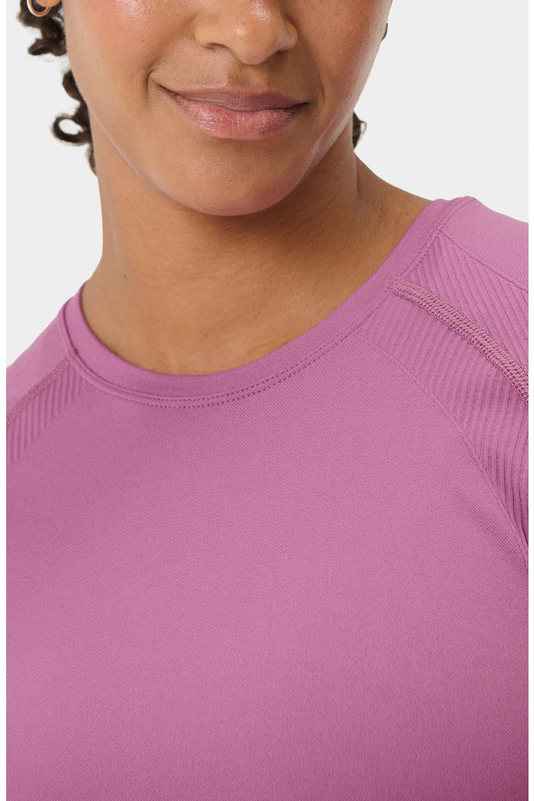 Athlete Seamless Workout T-Shirt, Alternate, color, ARGYLE PURPLE