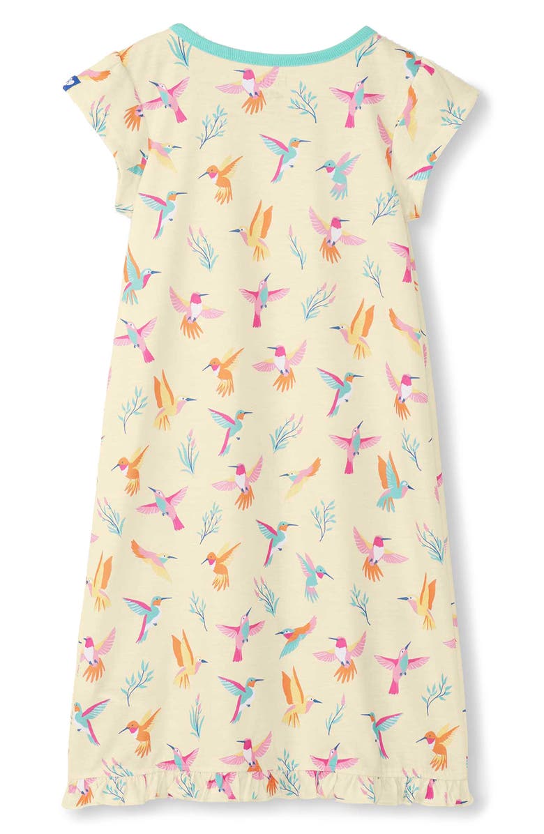 Hatley Kids' Springtime Hummingbirds Ruffle Hem Nightgown, Alternate, color, Afterglow