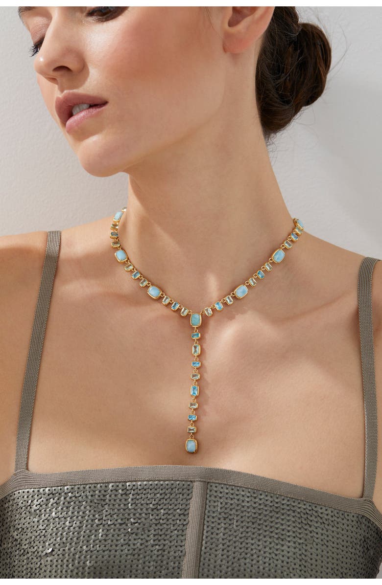 Nadri Cabarete Multi Adjustable Y Necklace, Alternate, color, Gold