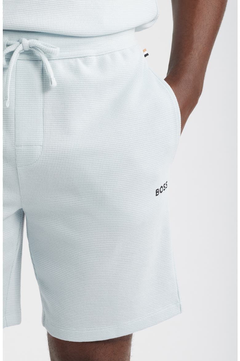 Waffle Knit Shorts, Alternate, color, OPEN BLUE