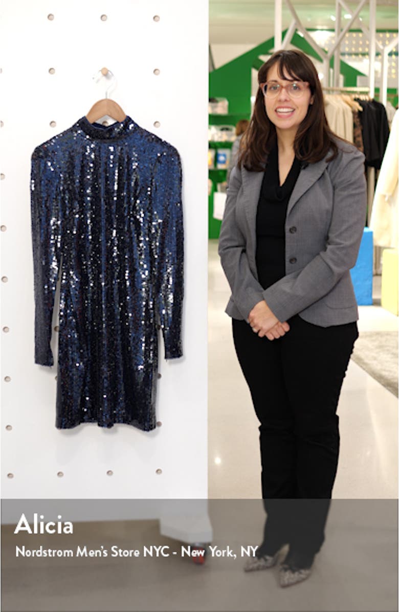 Liza Sequin Long Sleeve Minidress, sales video thumbnail
