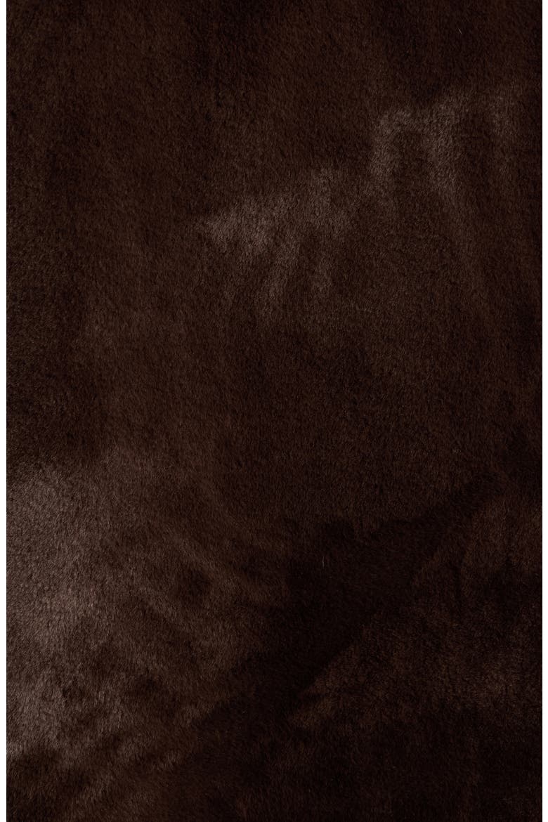 Double Breasted Faux Fur Coat, Alternate, color, DARK CHOCOLATE
