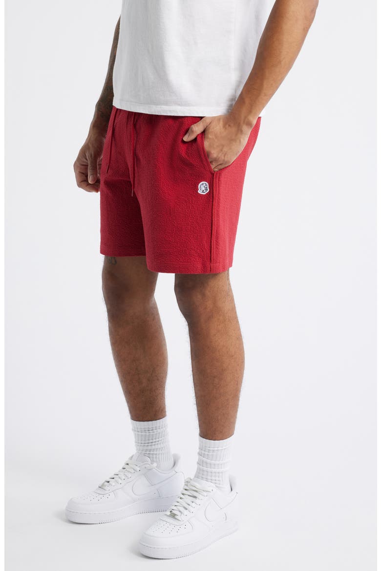 BB Solar Cotton Seersucker Drawstring Shorts, Alternate, color, CHILI PEPPER