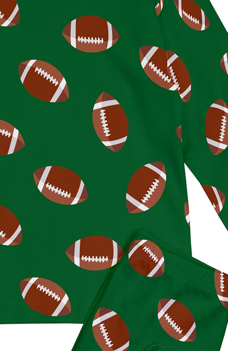 Sara’s Prints Loose Fit Classic Pajama 2-Piece Set, Alternate, color, Football