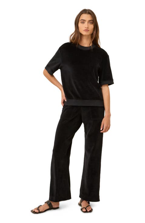 Organic Cotton Pure Velour Wide Leg Pant