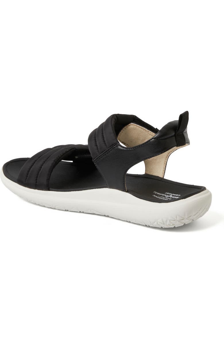 DEARFOAMS Thea Quarter Strap Sandal, Alternate, color, Black