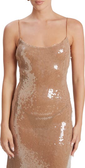Ramira Sequin Cocktail Midi Dress
