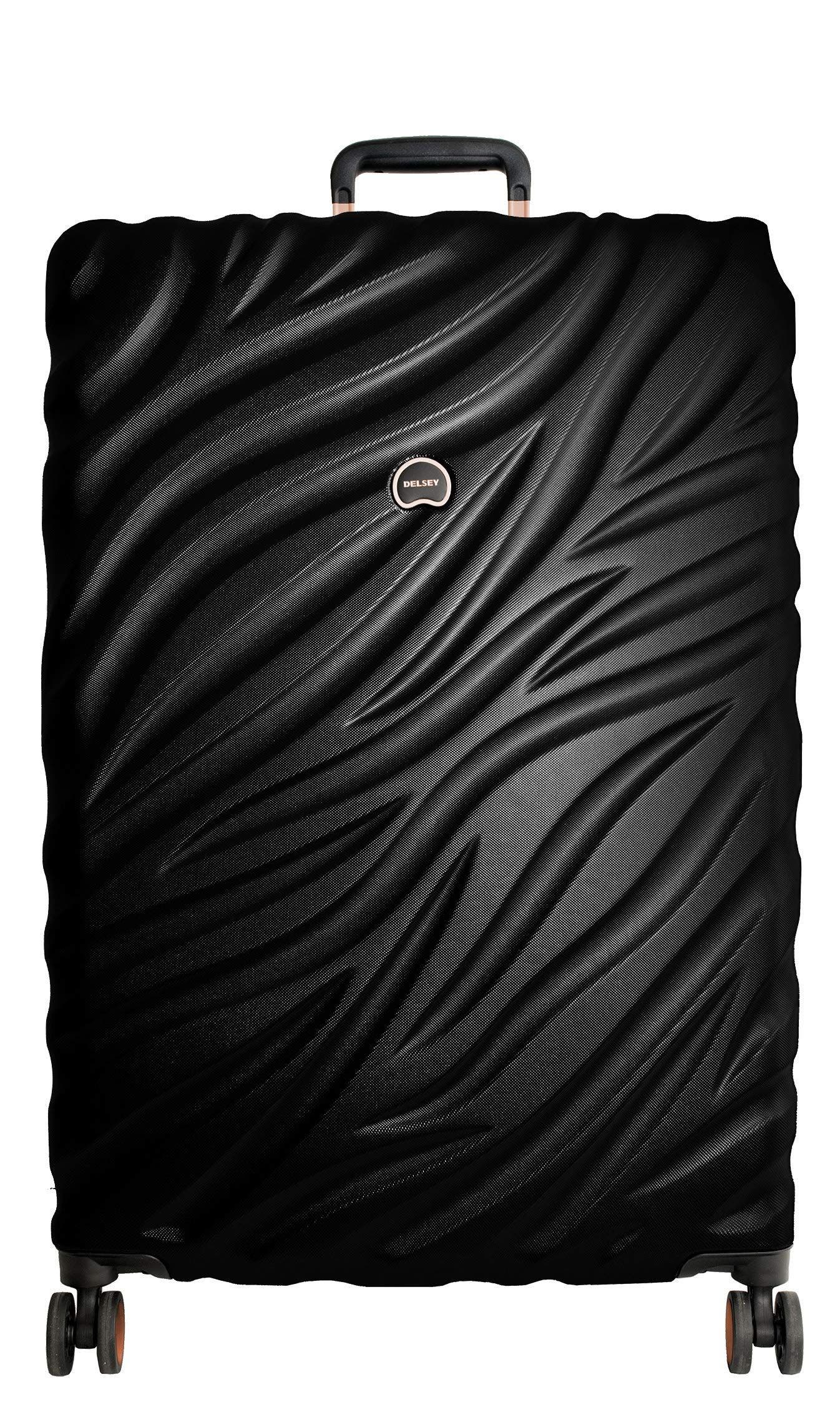 Delsey Paris Alexis Hardside 2-Piece (21"/29") Expandable Spinner Luggage Set, Alternate, color, Black/Rose Gold