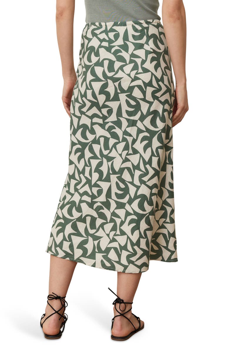 Marine Layer Avery Geo Print Drawstring Midi Skirt, Alternate, color, 