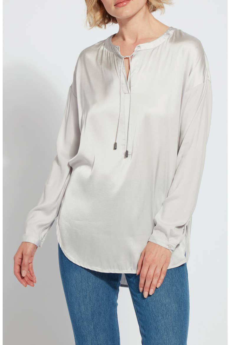 Terra Reverse Pullover Top, Main, color, PEARL GREY