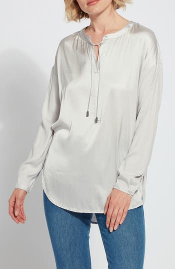 Lyssé Terra Pullover Top In Pearl Grey