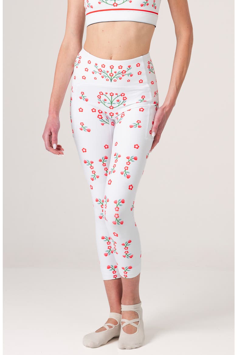 Day Garden High-Waisted 7/8 Leggings, Main, color, White