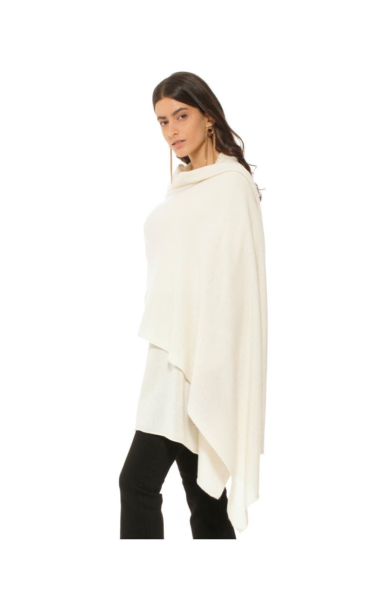 Monticelli Cashmere Pure Cashmere Feather-Light Maxi Wrap Stole, Alternate, color, Milk White