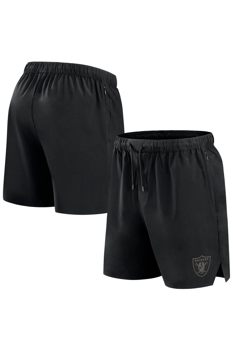 Men's Fanatics Signature Black Las Vegas Raiders Front Office Woven Shorts, Main, color, Black