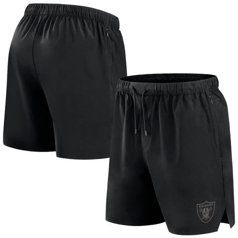 Men's Fanatics Signature Black Las Vegas Raiders Front Office Woven Shorts