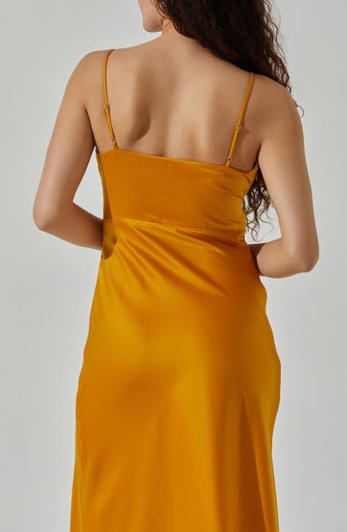 Astr The Label Satin Slipdress In Marigold