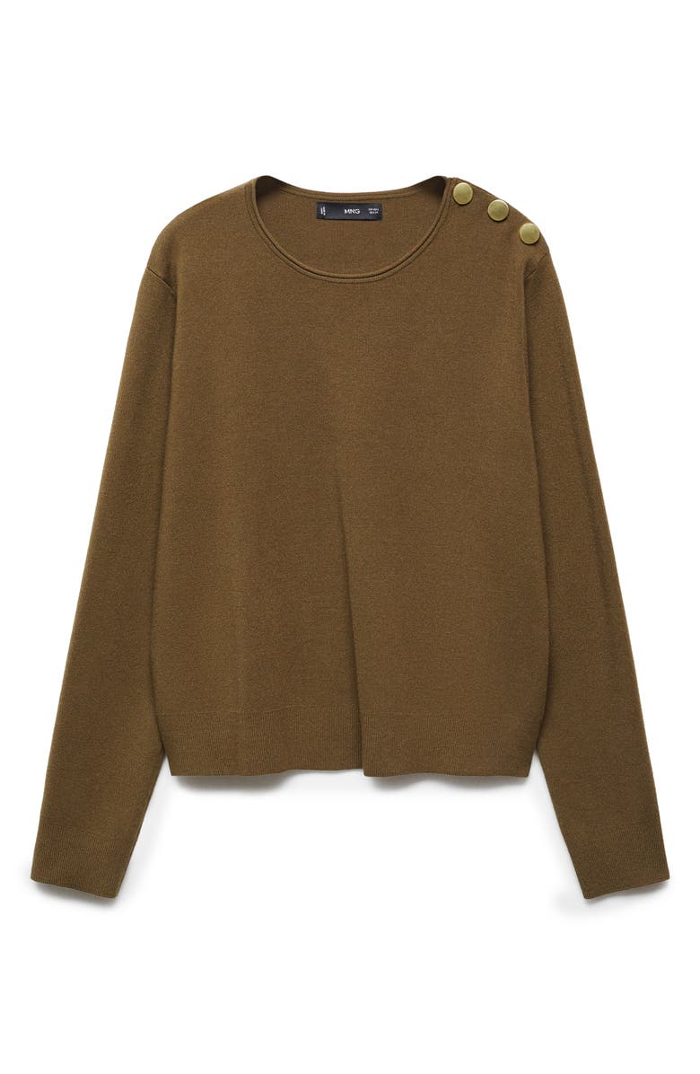 MANGO Shoulder Button Sweater, Alternate, color, 