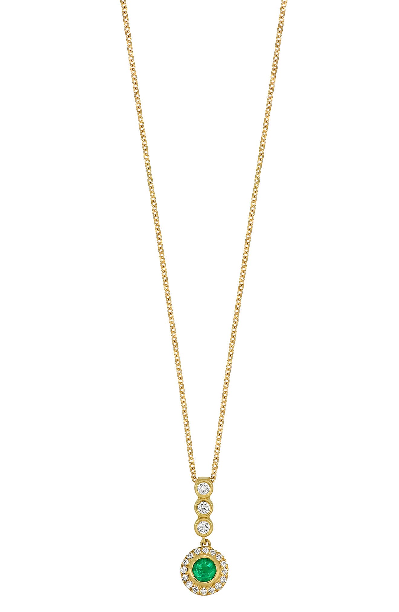 El Mar Emerald & Diamond Pendant Necklace (Nordstrom Exclusive)