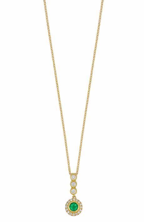 El Mar Emerald & Diamond Pendant Necklace (Nordstrom Exclusive)