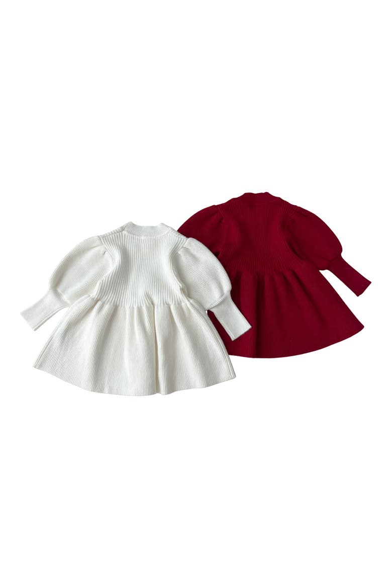 Harley Long Sleeve Cotton Sweater Dress, Alternate, color, WINE RED