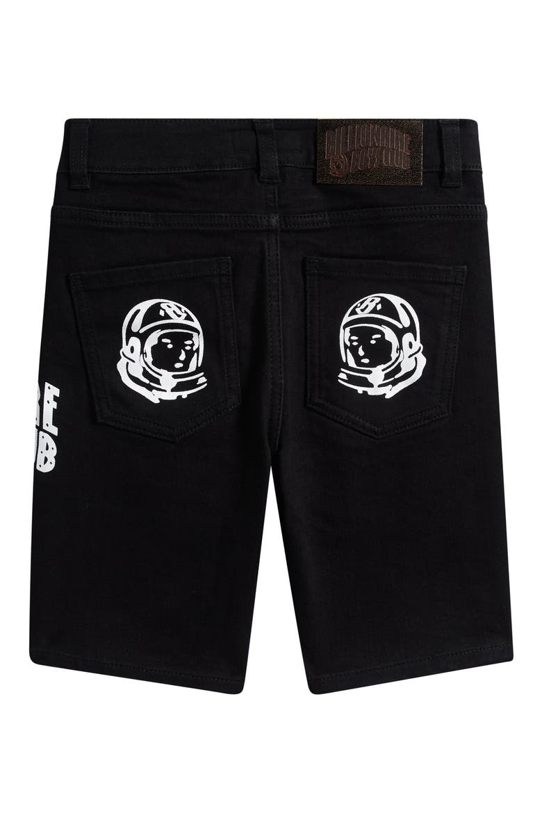 Kids' BB Galaxy Denim Shorts, Alternate, color, BLACK