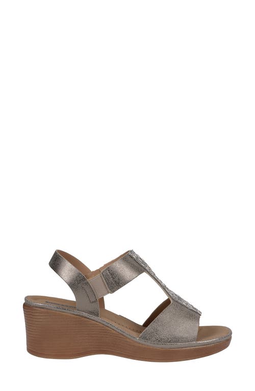 Gc Shoes Elissa Wedge Sandal In Pewter