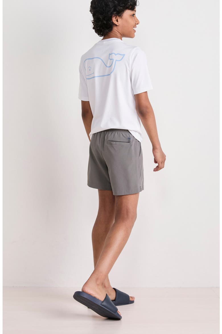 Kids' Drawstring Cotton Shorts, Alternate, color, GRAY HARBOR