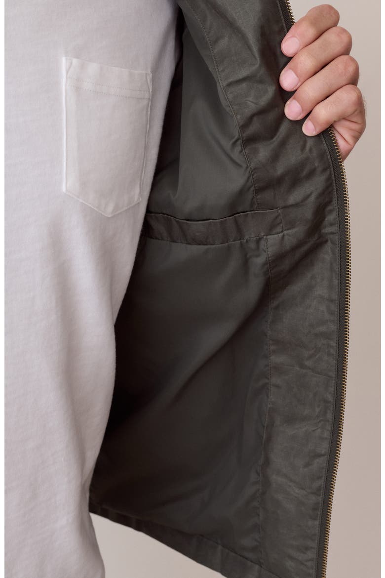 Glenn Waxed Canvas Bomber Jacket, Alternate, color, OLIVE