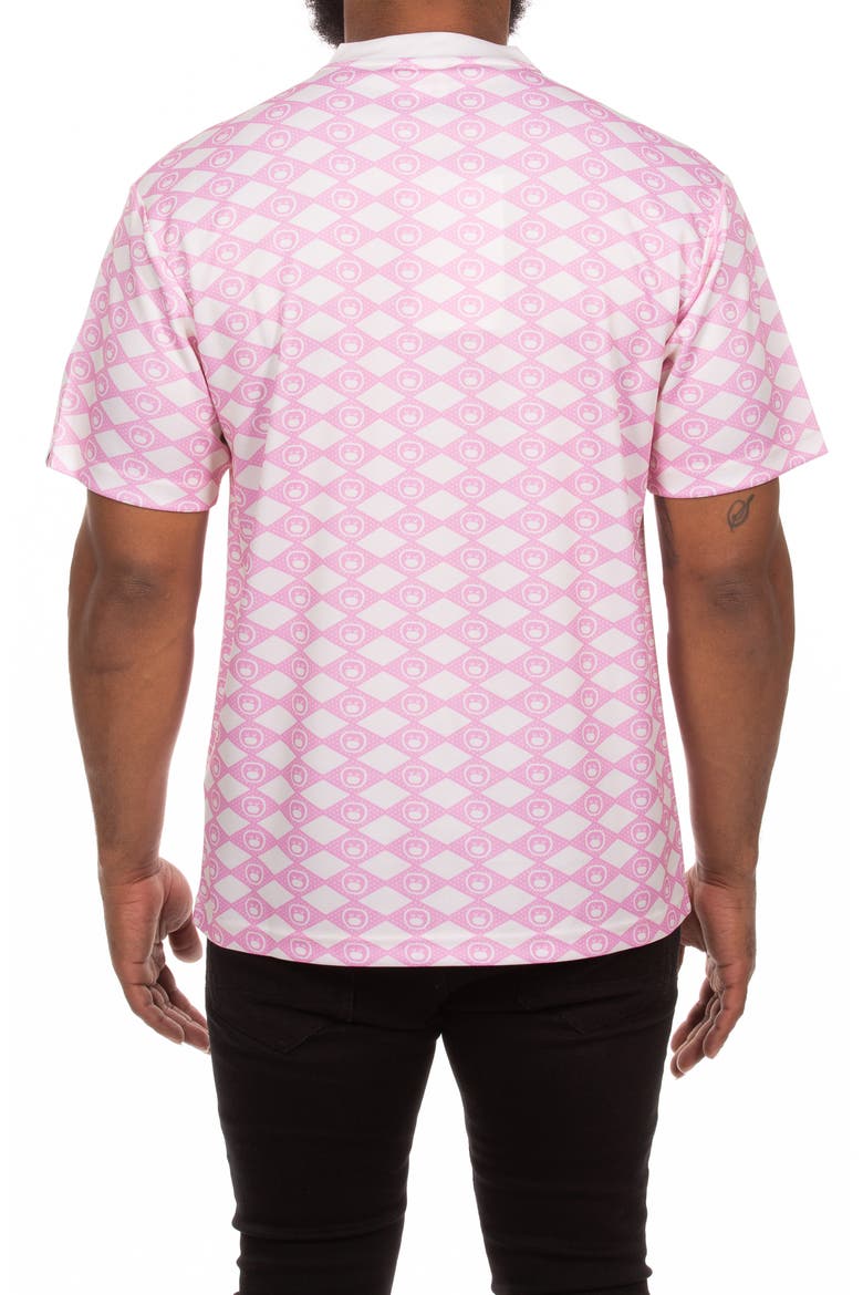 Frappe Short Sleeve Mesh V-Neck Jersey, Alternate, color, ORCHID