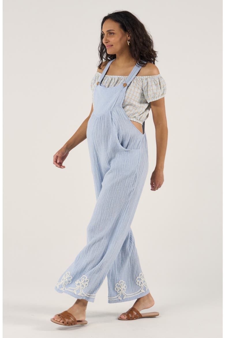 Maternity and Nursing Dungaree Yael, Alternate, color, Blue