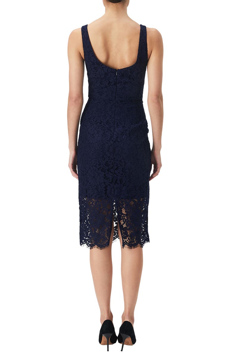 Bardot Adeline Lace Sheath Midi Dress, Alternate, color, 