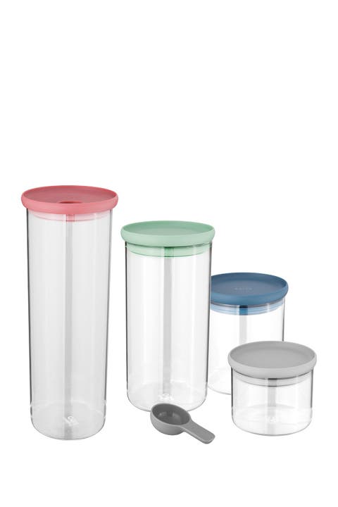 Leo 4-Piece Covered Container & Scoop Set