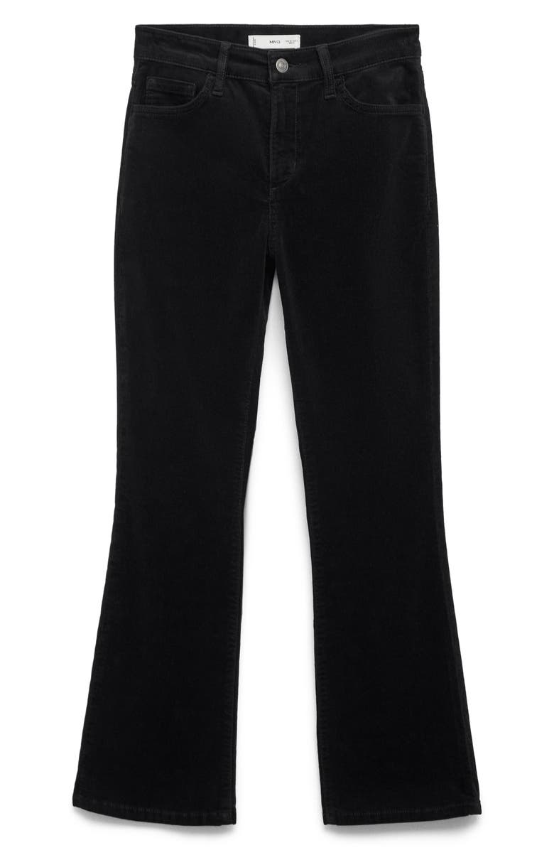 MANGO Sienna Crop Flare Corduroy Jeans, Alternate, color, 