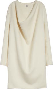 TOTEME Cowl Neck Long Sleeve Double Face Wool Dress