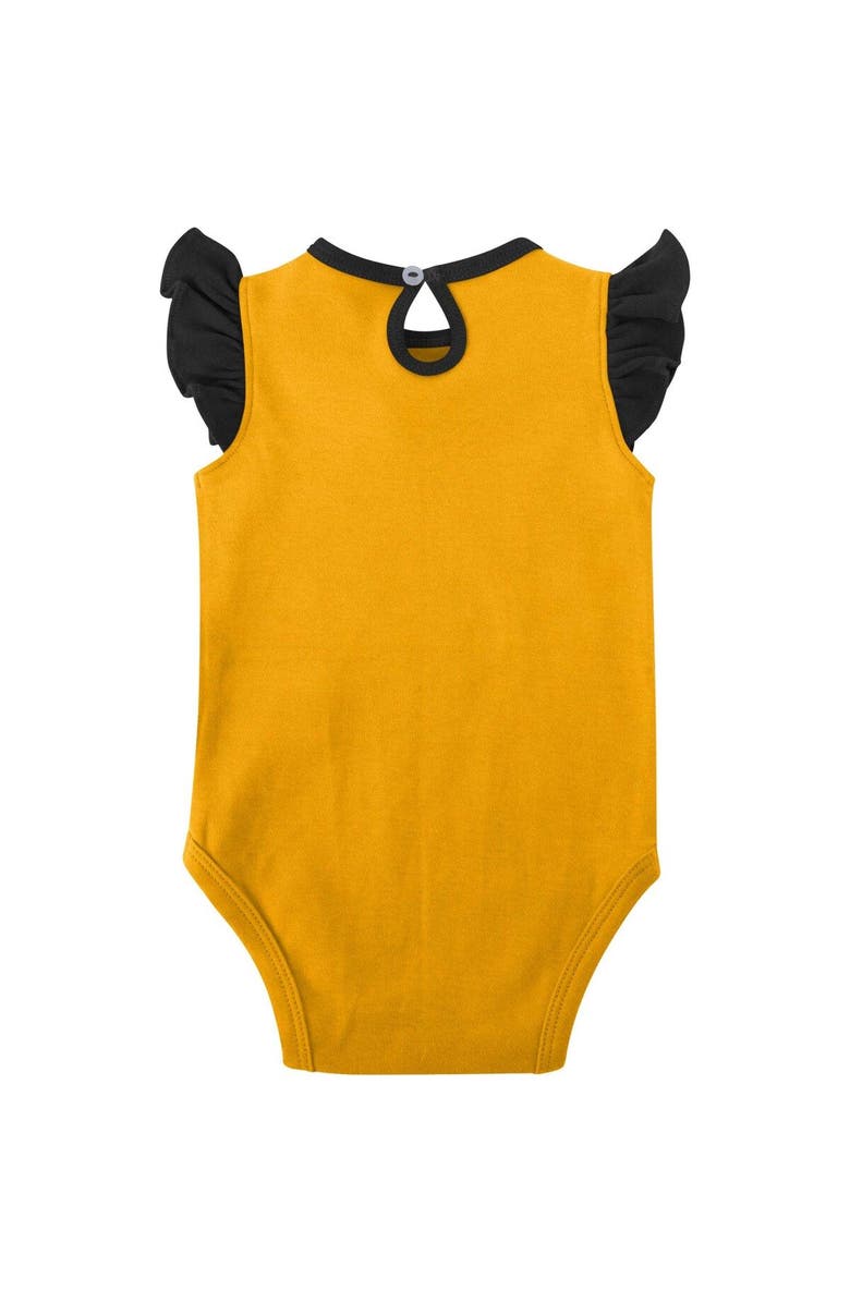 Outerstuff Girls Newborn & Infant Black/Gold Iowa Hawkeyes Spread the Love 2-Pack Bodysuit Set, Alternate, color, 