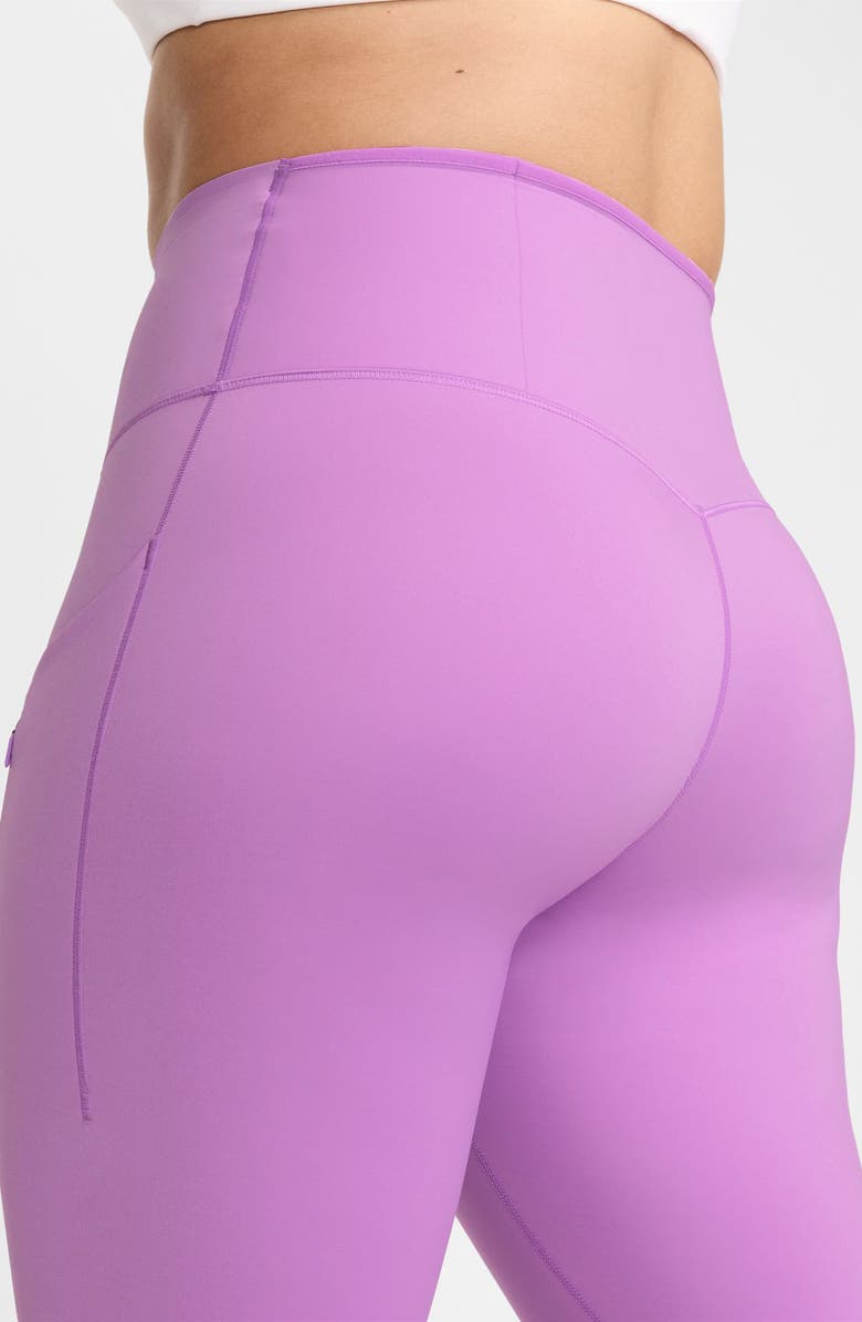 Nike Dri-FIT Go High Waist 7/8 Leggings, Alternate, color, Rush Fuchsia/ Black