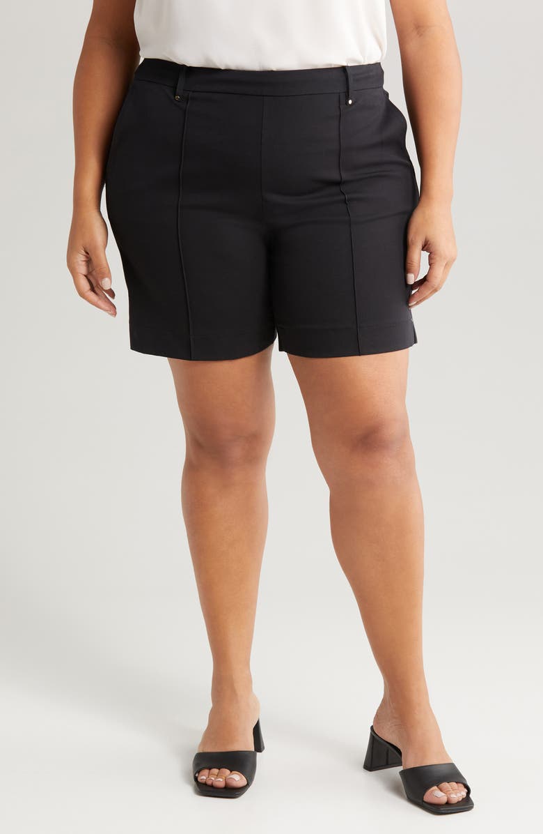 Lysse 'Lyssentials Amanda Stretch Twill Shorts, Main, color, Black