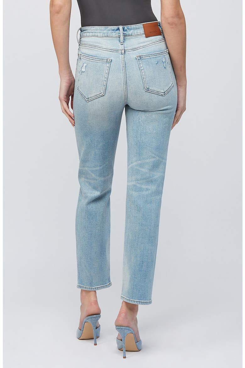 Ripped Straight Leg Jeans, Alternate, color, LIGHT WASH