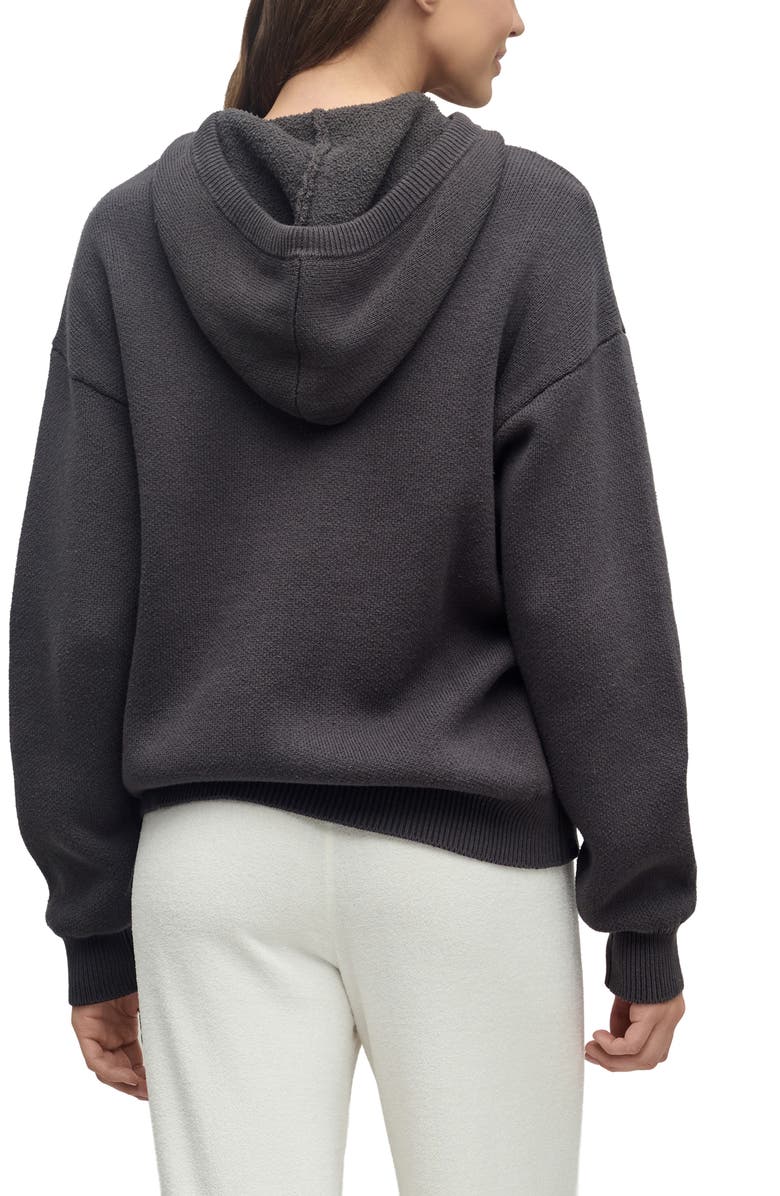 Barefoot Dreams<sup>®</sup> CozyChic<sup>®</sup> Heartbreaker Cotton Graphic Sweater Hoodie, Alternate, color, Carbon-Pearl